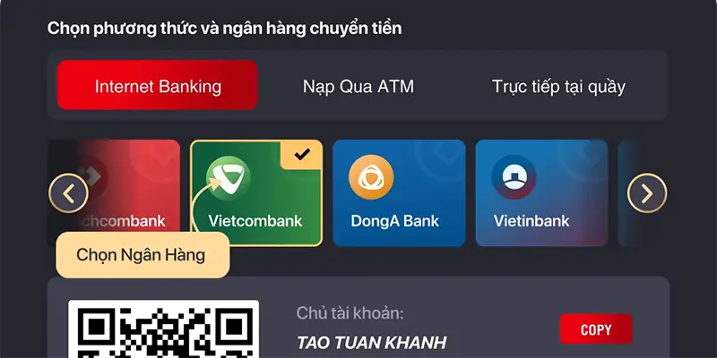 5 bước nạp tiền XO88 nhanh cho anh em bet thủ 2 Người chơi nạp tiền vào tài khoản XO88 vô cùng dễ dàng
