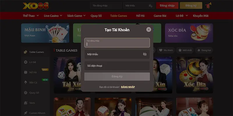 Hướng dẫn chi tiết đăng ký XO88 thành công 100% 1 Thực hiện đăng ký XO88 theo các bước cụ thể